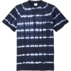 Custom Port & Co Allover Stripe Tie-Dye Tee True Navy Blue/White