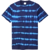 Custom Port & Co Allover Stripe Tie-Dye Tee Turquoise Blue/Team Navy Blue
