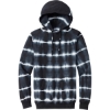 Custom Port & Co Allover Stripe Tie-Dye Fleece Black/White