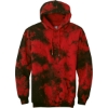 Custom Port & Co Crystal Tie-Dye Pullover Hoodie Black/Red