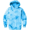 Custom Port & Co Youth Crystal Tie-Dye Pullover Hoodie Sky Blue