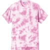 Custom Port & Co Crystal Tie-Dye Tee Bright Pink