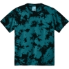 Custom Port & Co Youth Crystal Tie-Dye Tee Black/Teal Blue