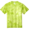 Custom Port & Co Youth Crystal Tie-Dye Tee Lemon Lime Tie-Dye