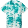 Custom Port & Co Youth Crystal Tie-Dye Tee Teal Blue Tie-Dye