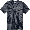 Custom Port & Co Tie-Dye Tee. Black