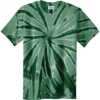Custom Port & Co Tie-Dye Tee. Forest Green
