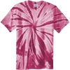 Custom Port & Co Tie-Dye Tee. Maroon Red Tie Dye