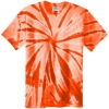 Custom Port & Co Tie-Dye Tee. Orange