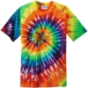 Custom Port & Co Tie-Dye Tee. Rainbow Tie Dye