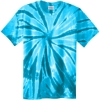 Custom Port & Co Tie-Dye Tee. Turquoise Blue Tie Dye