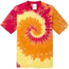 Custom Port & Co Youth Tie-Dye Tee. Blaze Rainbow Tie Dye