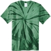 Custom Port & Co Youth Tie-Dye Tee. Forest Green
