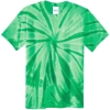 Custom Port & Co Youth Tie-Dye Tee. Kelly Green Tie Dye