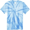 Custom Port & Co Youth Tie-Dye Tee. Light Blue