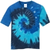 Custom Port & Co Youth Tie-Dye Tee. Ocean Rainbow