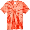Custom Port & Co Youth Tie-Dye Tee. Orange Tie Dye