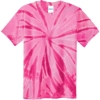 Custom Port & Co Youth Tie-Dye Tee. Pink
