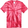 Custom Port & Co Youth Tie-Dye Tee. Red