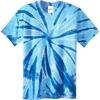 Custom Port & Co Youth Tie-Dye Tee. Royal Blue Tie Dye