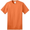 Custom Port & Co Ring Spun Cotton Tee. Orange Sherbet