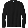 Custom Port & Co Tri-Blend Long Sleeve Tee. Black
