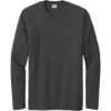 Custom Port & Co Tri-Blend Long Sleeve Tee. CoalGrey