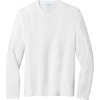 Custom Port & Co Tri-Blend Long Sleeve Tee. White