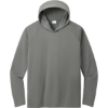 Custom Port & Co Performance Pullover Hooded Tee Charcoal Gray