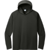 Custom Port & Co Performance Pullover Hooded Tee Jet Black