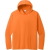 Custom Port & Co Performance Pullover Hooded Tee Neon Orange