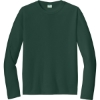 Custom Port & Co Long Sleeve Performance Tee. Dark Green