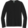 Custom Port & Co Long Sleeve Performance Tee. Jet Black