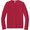 Custom Port & Co Long Sleeve Performance Tee. Red