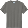 Custom Port & Co Youth Performance Tee. Grey Concrete