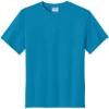 Custom Port & Co Youth Performance Tee. Neon Blue