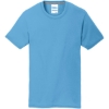 Custom Port & Co Performance Blend Tee. Aquatic Blue