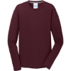 Custom Port & Co Long Sleeve Performance Blend Tee. Athletic Maroon Red