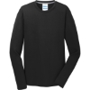 Custom Port & Co Long Sleeve Performance Blend Tee. Jet Black
