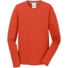 Custom Port & Co Long Sleeve Performance Blend Tee. Orange