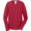 Custom Port & Co Long Sleeve Performance Blend Tee. Red