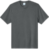 Custom Port & Co Heather Performance Tee Metal Gray Heather