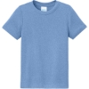 Custom Port & Co Youth Heather Performance Tee Carolina Blue Heather