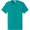 Custom Port & Co Easy Cotton Tee Bright Aqua Blue