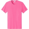 Custom Port & Co Easy Cotton Tee Neon Pink
