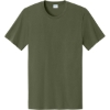 Custom Port & Co Easy Cotton Tee Olive Drab Green