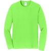 Custom Port & Co Long Sleeve Fan Favorite Tee. Flash Green