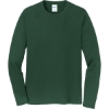 Custom Port & Co Long Sleeve Fan Favorite Tee. Forest Green