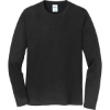 Custom Port & Co Long Sleeve Fan Favorite Tee. Jet Black