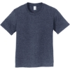 Custom Port & Co Youth Fan Favorite Tee. Heather Navy Blue